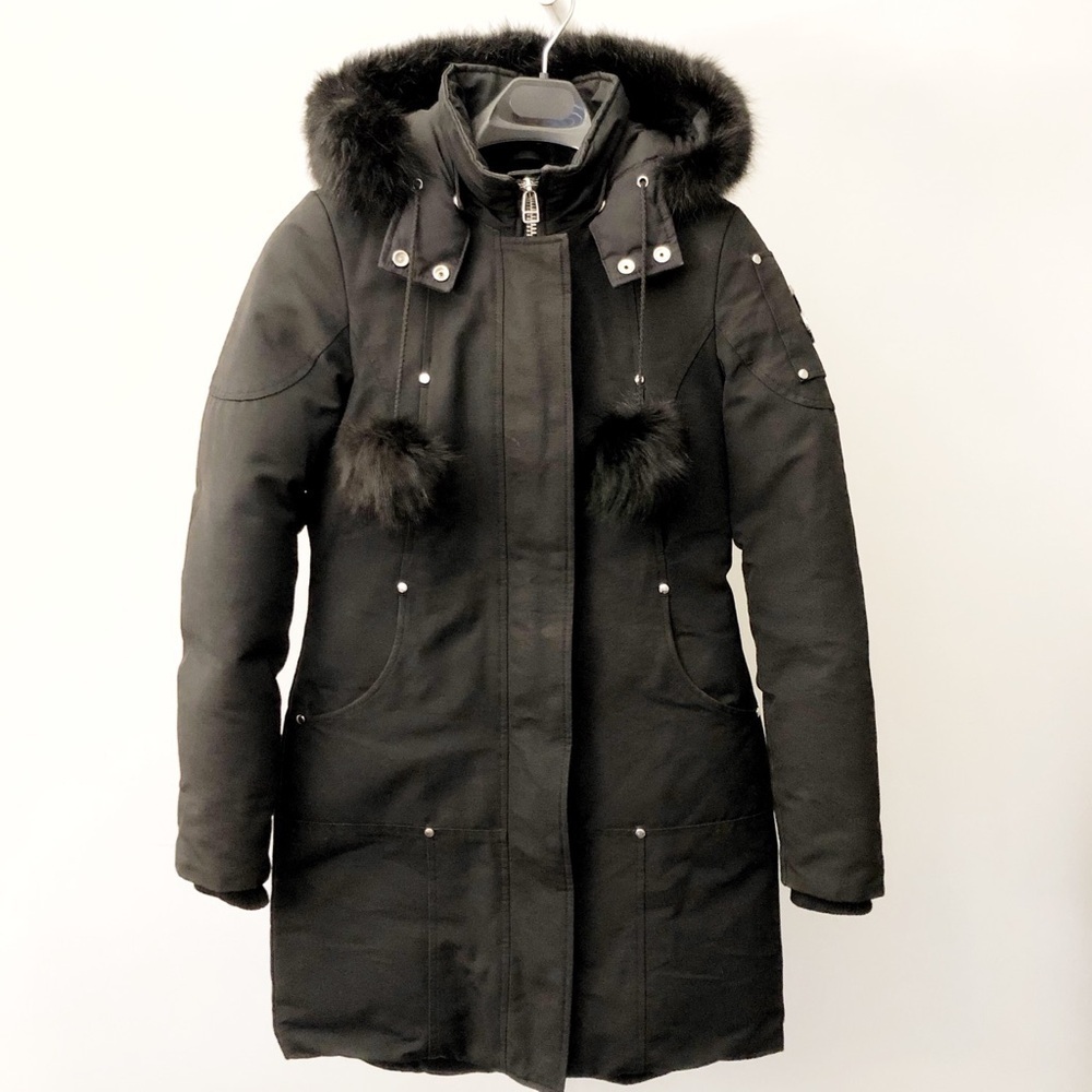 Moose Knuckles Original Stirling Parka Black Down Winter Coat Outerwear Jacket.